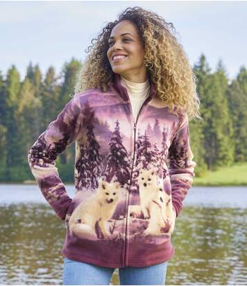 Veste Polaire Loups Blancs