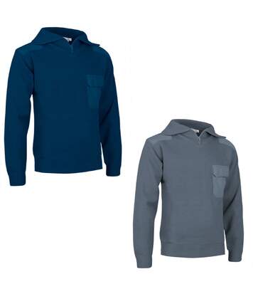Lot 2 Pulls épais col camionneur - Homme - DRIVER - bleu et gris