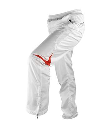 Spiro Mens Micro-Lite Performance Sports Pants / Tracksuit Bottoms (White/Red) - UTRW1473