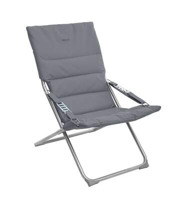 Fauteuil relax de jardin pliable Milos - 3 Positions - Gris ardoise