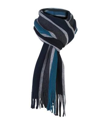 Mens Italian Inspired Knitted Striped Winter Scarf