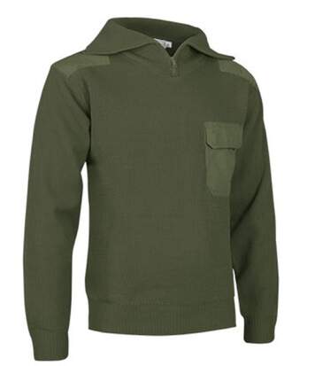 Pull épais col camionneur - Homme - REF DRIVER - vert militaire