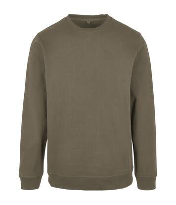 Build Your Brand Mens Basic Crew Neck Sweatshirt (Olive) - UTRW8035