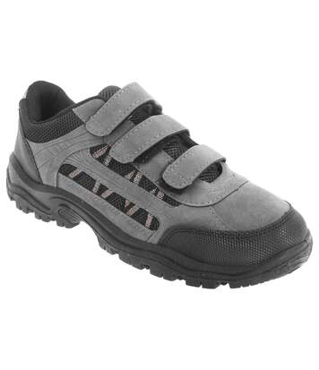 Dek Mens Ascend Triple Touch Fastening Trek Hiking Trail Shoes (Grey/Black) - UTDF143