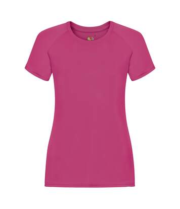 Fruit Of The Loom Ladies/Womens Performance Sportswear T-Shirt (Fuchsia) - UTBC1360