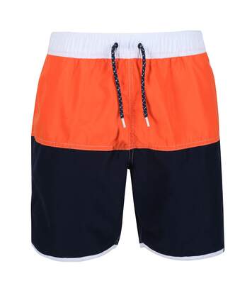 Regatta Mens Benicio Swim Shorts (Navy/Magma Orange) - UTRG7217