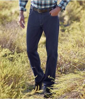 Levně Pohodlné strečové džíny rovného střihu Regular