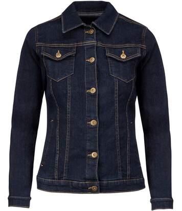 Veste - blouson jean - K6137 - bleu denim - femme