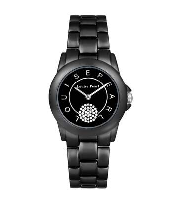 Très Belle Montre Femme Louise Pearl ornée de Cristaux Swarovski® Noir
