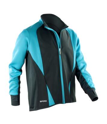 Spiro Mens Freedom Softshell Sports/Training Jacket (Aqua/ Black) - UTRW2857