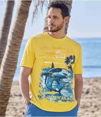 Tee-Shirt Imprimé Hawaï Bay 
