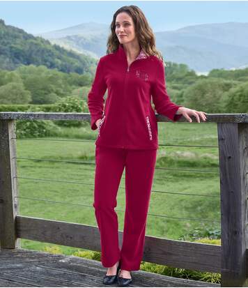 Ensemble Polaire Détente Broderie Tigre 