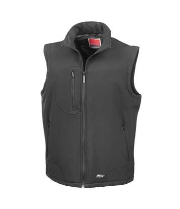 Result Mens Softshell Bodywarmer Breathable Weatherproof Jacket (Black/Black) - UTBC859