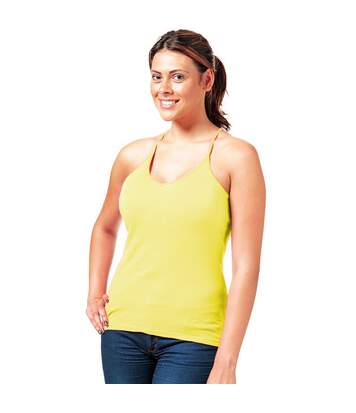 womens yellow vest top