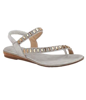 Cipriata Womens/Ladies Rita Jewelled Sandals (Silver) - UTDF1924
