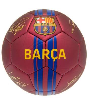 FC Barcelona Printed Signature Football (Red/Blue) (One Size) - UTTA5807