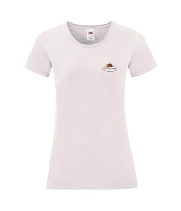 Fruit of the Loom Womens/Ladies Vintage Small Logo T-Shirt (White) - UTBC4885