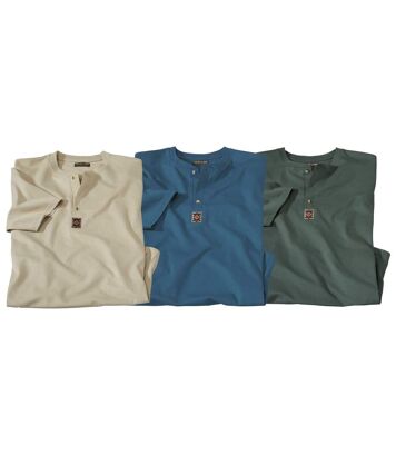 

Комплект Футболок с Воротом на Пуговицах — 3 шт., Бежевый, Комплект Футболок с Воротом на Пуговицах — 3 шт.