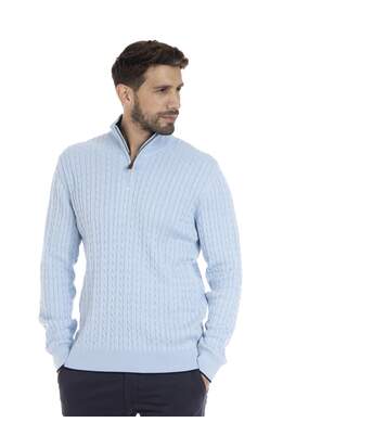 Pull manches longues col camioneur coton LANO