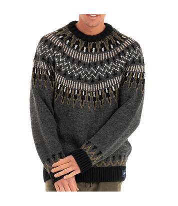 Pull Anthracite Homme Superdry Jacquard Statement