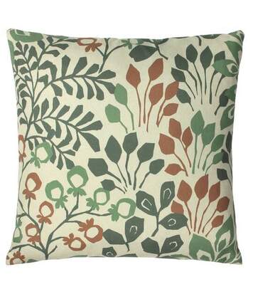 Paoletti - Housse de coussin ELOWEN (Vert / Marron / Blanc cassé) - UTRV2469