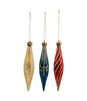 Paris Prix - Sujet De Noël 3 Glaçons la Piste 15cm Multicolore