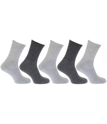 Mens Cotton Rich Sports Socks (Pack Of 5) (Grey) - UTMB188