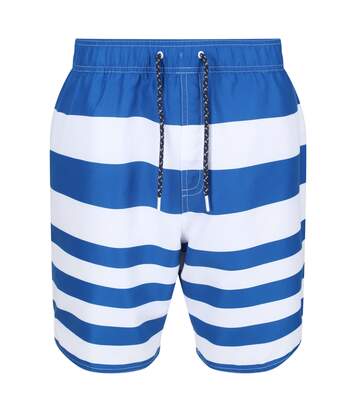 Regatta Mens Hamza Striped Swim Shorts (Lapis Blue) - UTRG7318