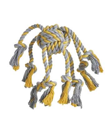 Sharples - Jouet pour chiens en corde (Gris / jaune) (Taille unique) - UTBT3356