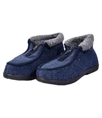 CHARENTAISE Homme Pantoufle ZIPPEE K88R6 MARINE
