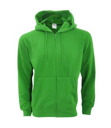 SG Mens Plain Full Zip Hooded Sweatshirt (Green) - UTBC1075