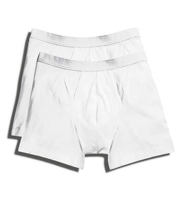 Fruit Of The Loom Mens Classic Boxer Shorts (Pack Of 2) (White) - UTBC3358