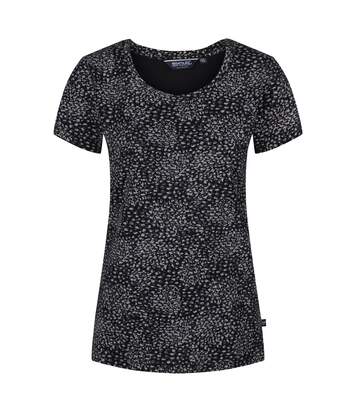 Regatta Womens/Ladies Filandra VI Abstract T-Shirt (Black) - UTRG7236