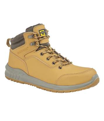 Grafters Mens Action Nubuck Safety Ankle Boots (Honey) - UTDF1917