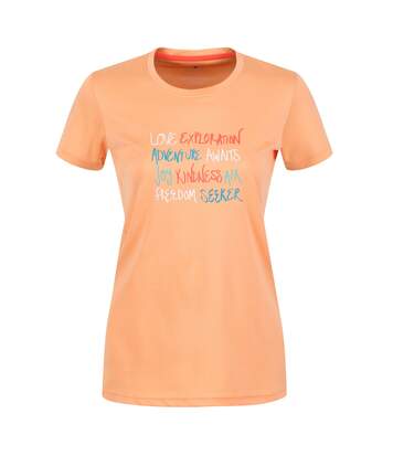 Regatta - T-shirt FINGAL - Femme (Orange clair) - UTRG6861