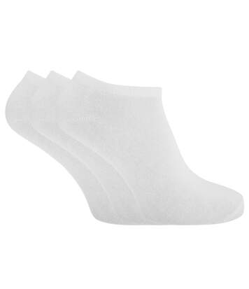 Womens Cotton Rich Lycra Trainer Socks (Pack Of 3) (White) - UTW460