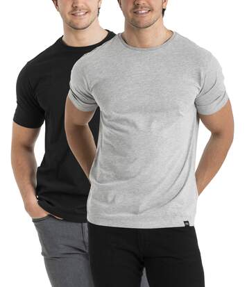 T-shirts essentiels coton, lot de 2 noir