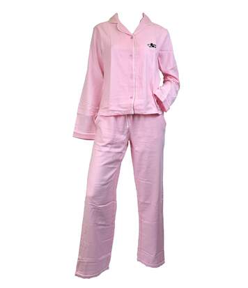 Pyjama Femme MINNIE en Coton -Chaleur,Douceur et Confort- MICKEY HS3563 Rose Boutonné