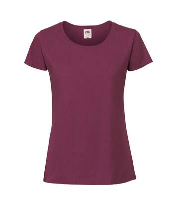 Fruit Of The Loom Womens/Ladies Fit Ringspun Premium Tshirt (Burgundy) - UTRW5975