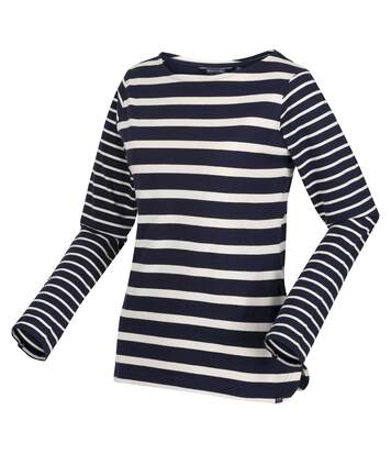 Regatta - T-shirt FARIDA - Femme (Bleu marine / Beige clair) - UTRG8449