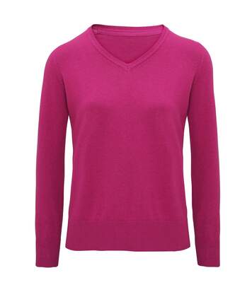 Asquith And Fox Womens/Ladies V-Neck Sweater (Orchid Heather) - UTRW6003