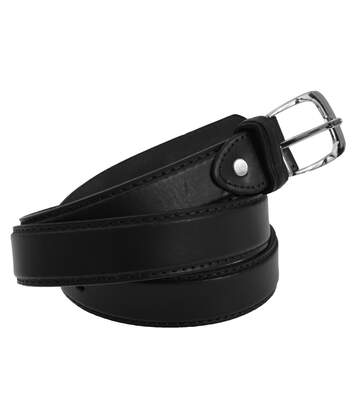 Forest Belts Mens One Inch Bonded Real Leather Belt (Black) - UTBL101