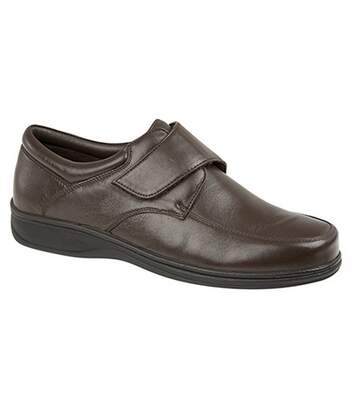 Roamers Mens Super Soft Leather Casual Shoes (Brown) - UTDF1167