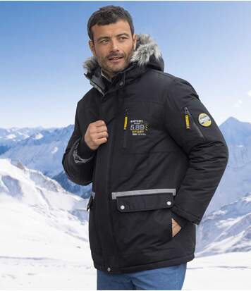 Levně Parka Atlas for Men do arktické zimy s kapucí lemovanou umělou kožešinou