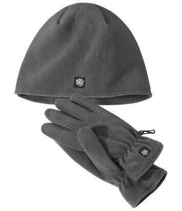 Das Fleece-Duo Mütze und Handschuhe