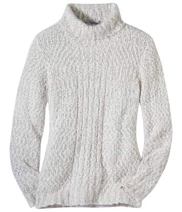 black chunky roll neck jumper womens